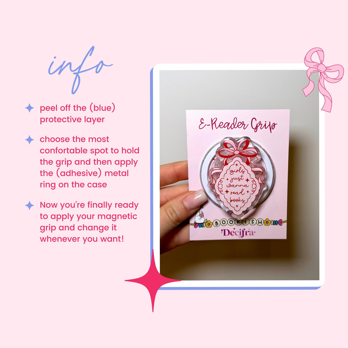 Support magnétique Kindle et Kobo - Cadre Filles