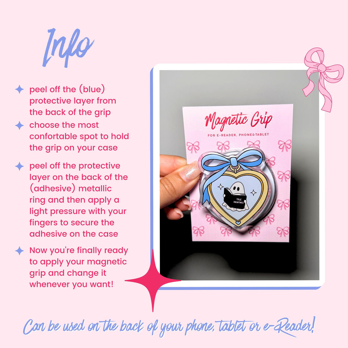 Kindle&Kobo Magnetic Grip - Ghost's Heart