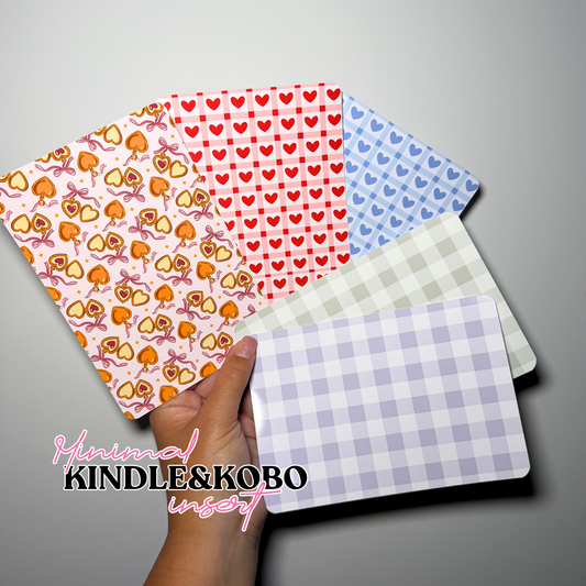 Insert Kindle et Kobo - Cœur et Vichy Minimalistes