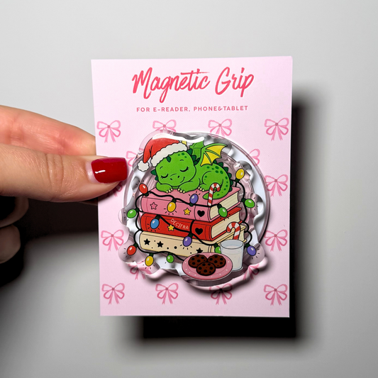 Kindle&Kobo Magnetic Grip - Christmas Dragon