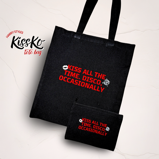 Harry Styles - Kiss All The Time. Disco, Occasionally Black Tote Bag
