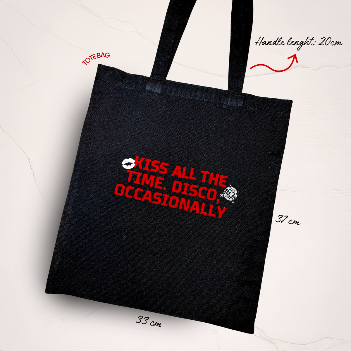 Harry Styles - Kiss All The Time. Disco, Borsa Tote Nera Occasionale