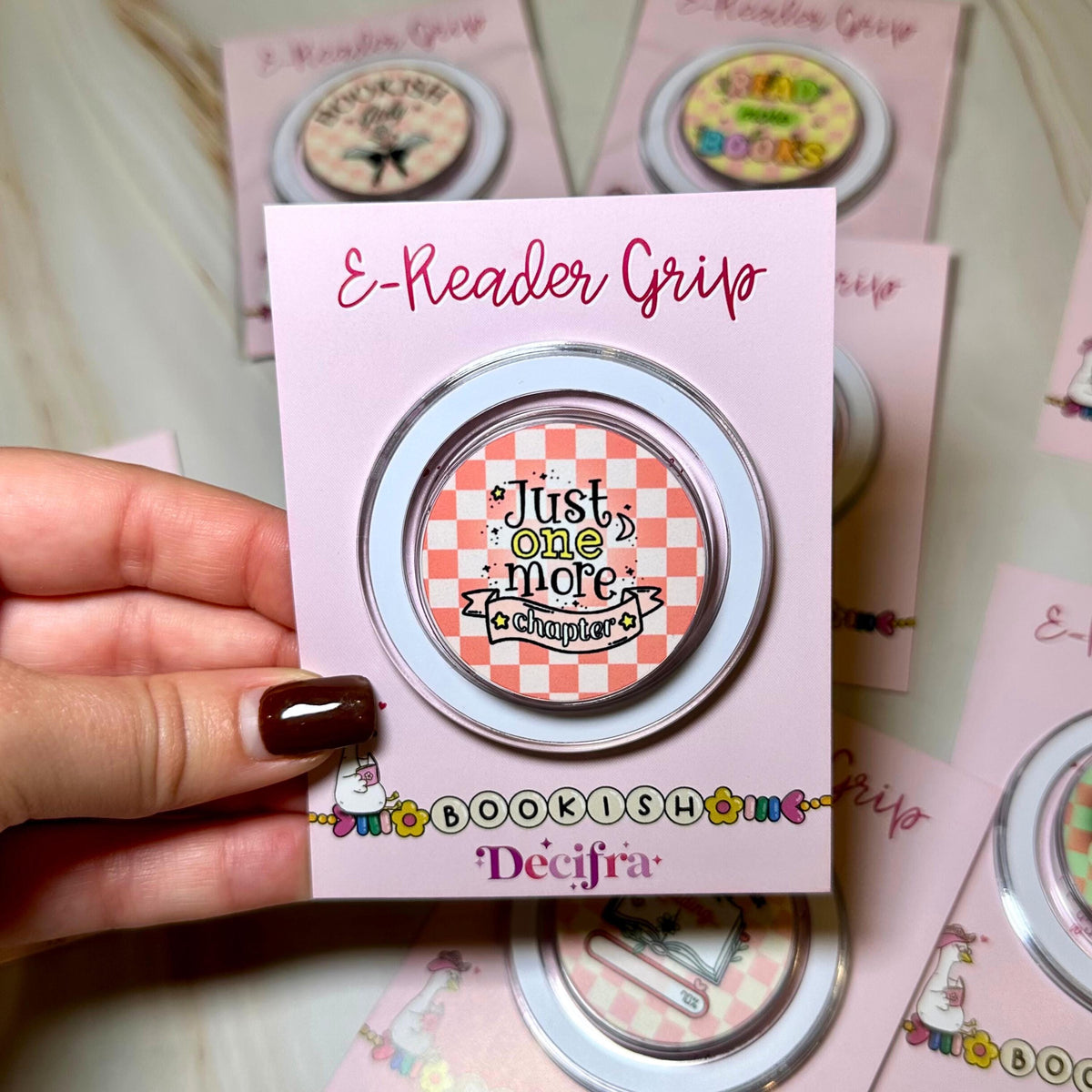 Kindle&Kobo Magnetic Grip - Bookish Pink