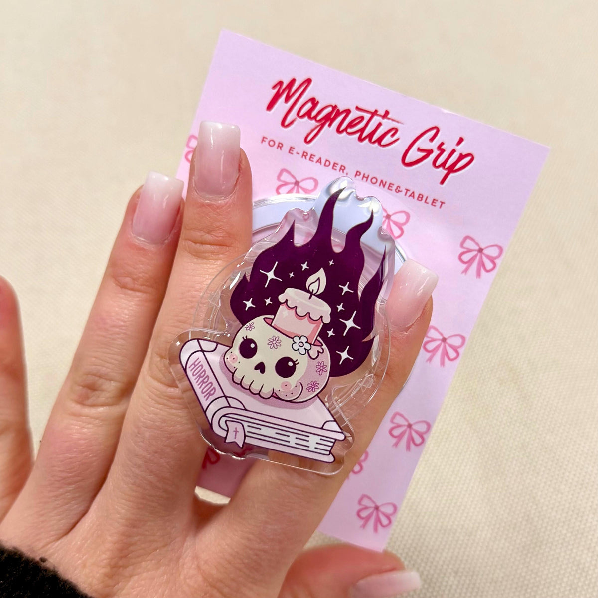 Kindle&Kobo Magnetic Grip - Horror Candle