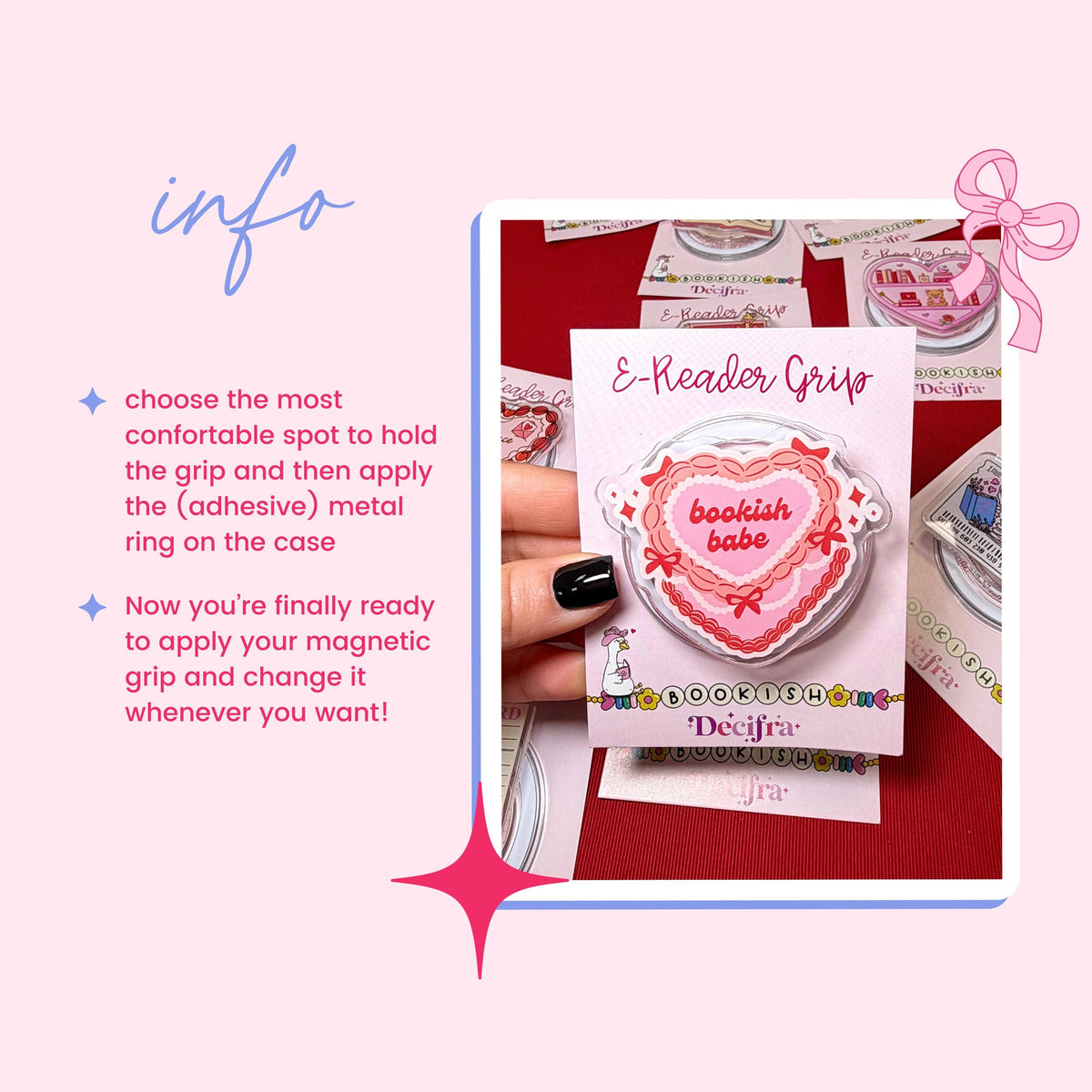 Kindle&Kobo Magnetic Grip - Bookish Cake