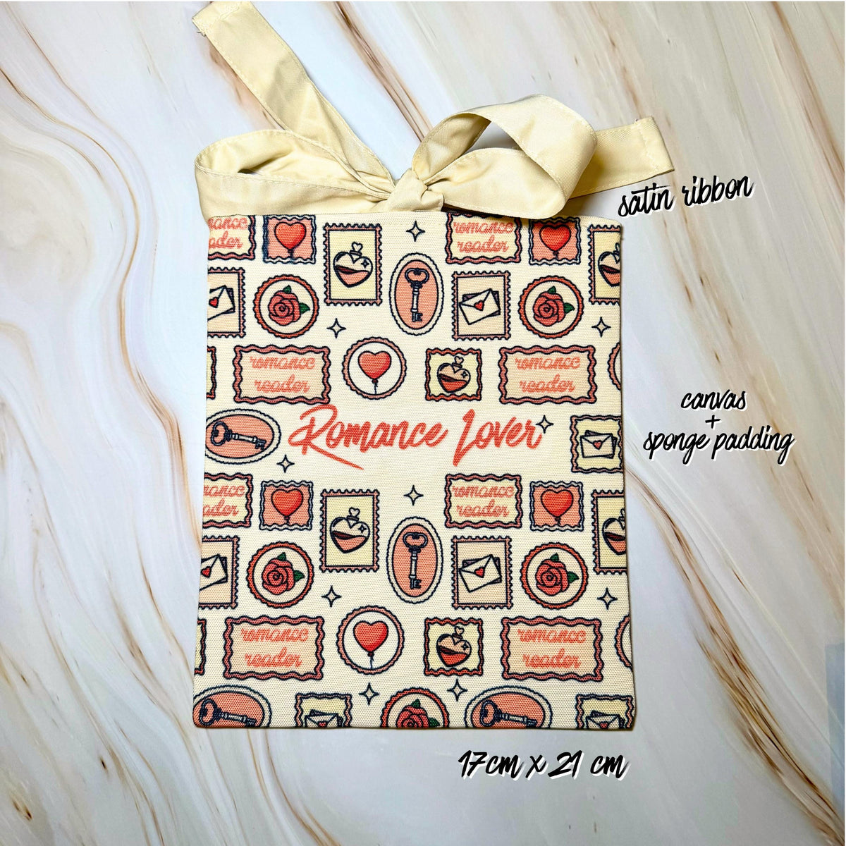 Housse Kindle et Kobo - Pochette de Livre Rembourrée - Étui de Protection pour Amoureux des Livres - Amoureux de la Romance