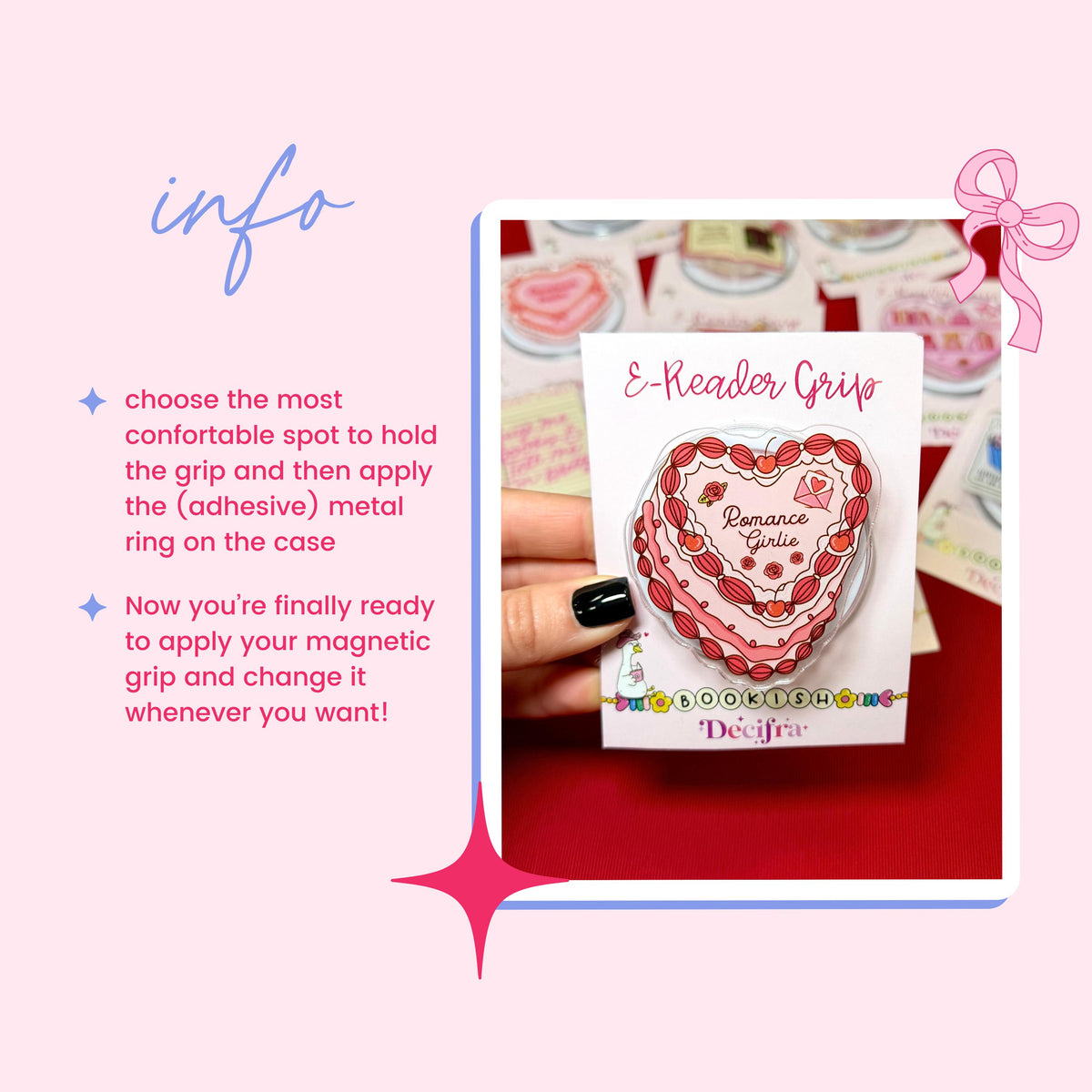 Prise magnétique Kindle et Kobo - Gâteau romantique