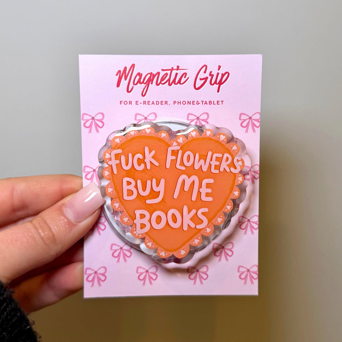 Impugnatura Magnetica Kindle&Kobo - Senza fiori, libri