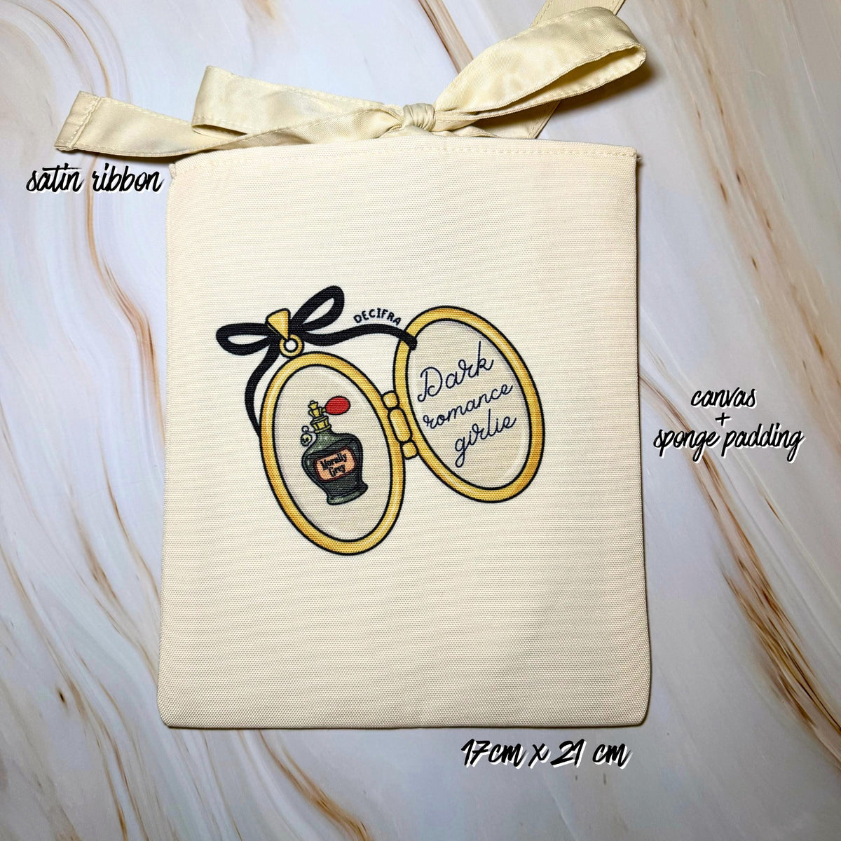Kindle&Kobo Pouch - Padded Book Sleeve - Bookish Protective Pouch - Dark Romance Lover
