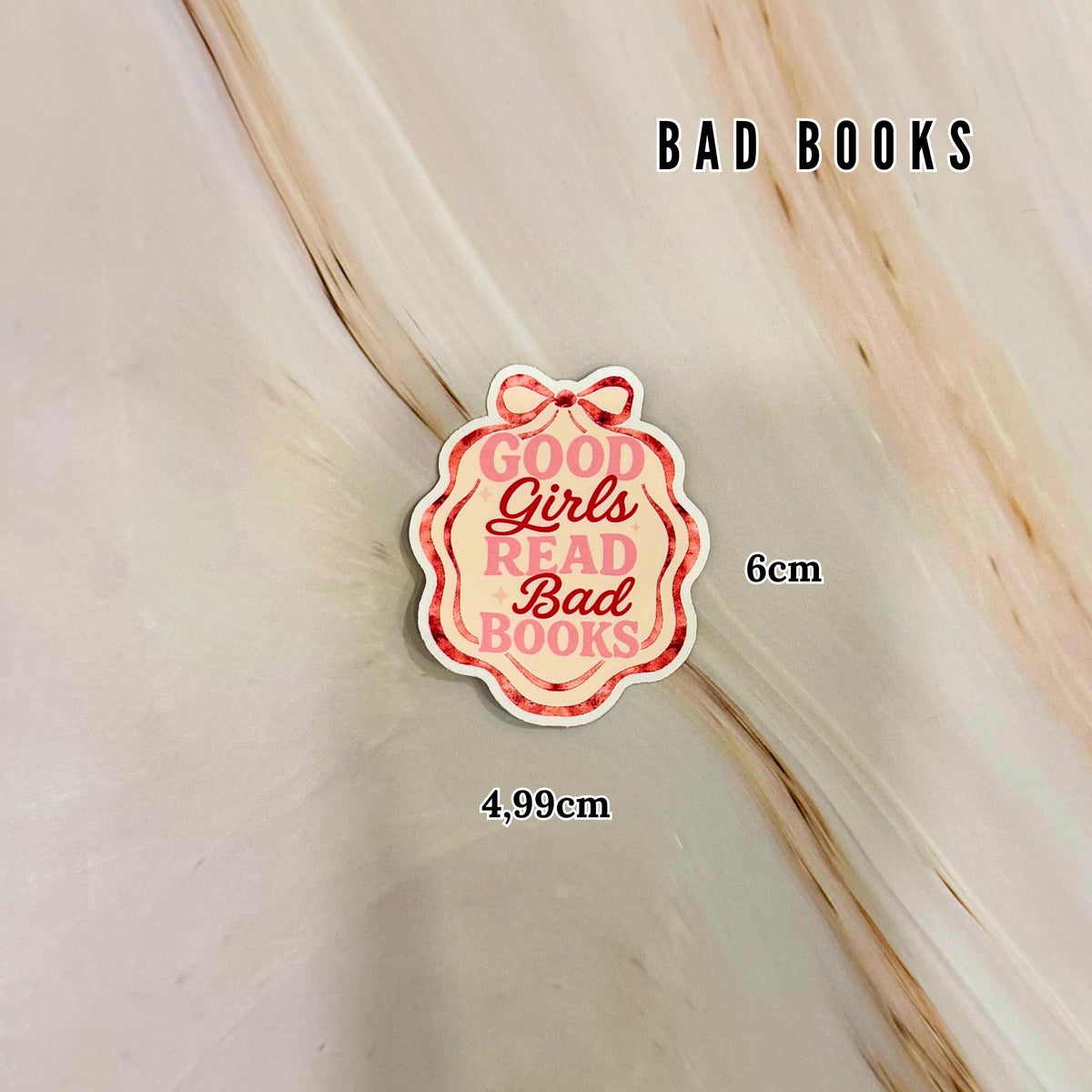 Funny Bookish Quotes Vinyl Stickers - Good Girls Read Bad Books Sticker Pack - Romance Book Lover Decals for Kindle - Bookish Gift